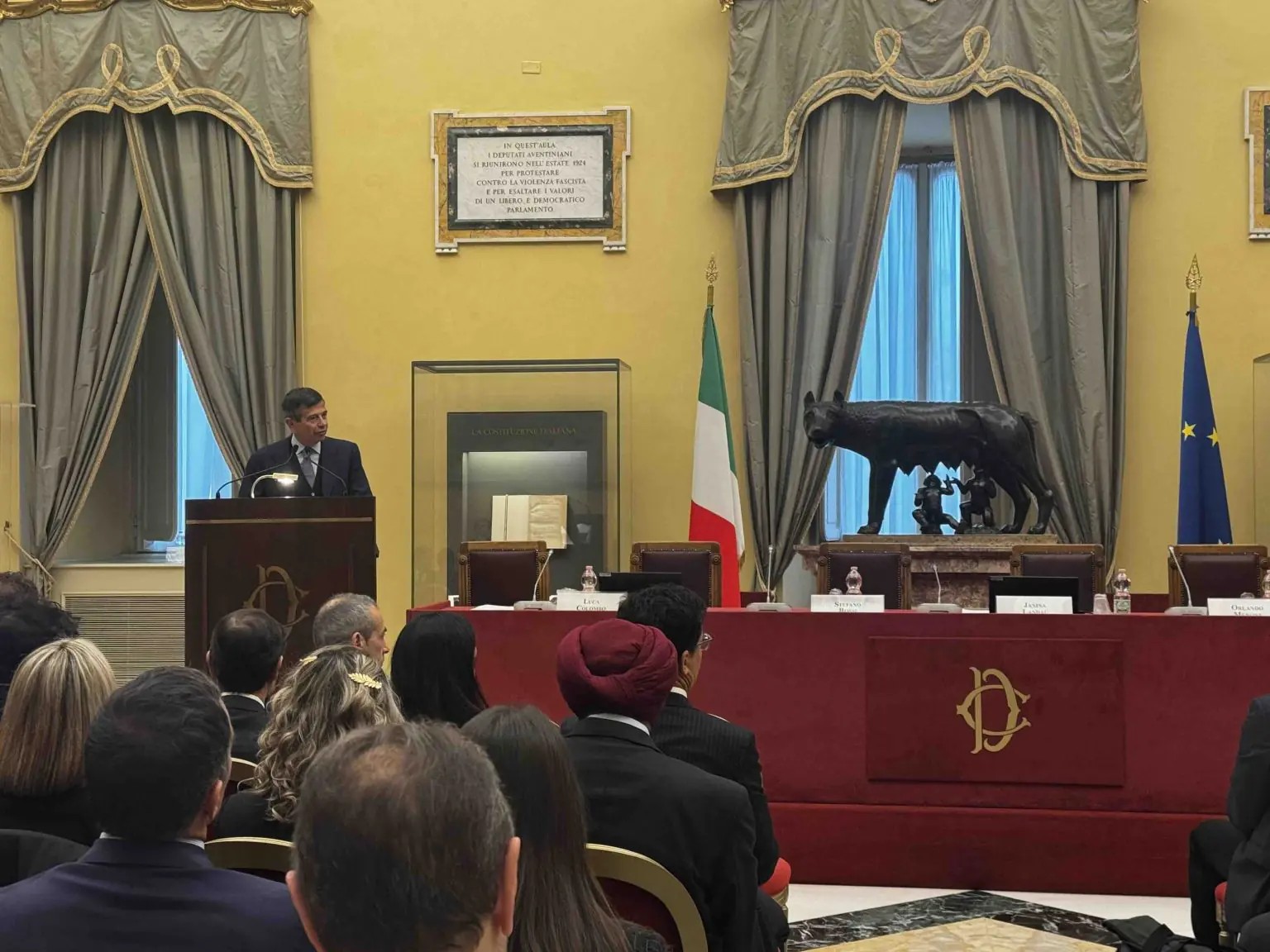 The Sala della Lupa at the Chamber of Deputies during the Rome Policy Forum